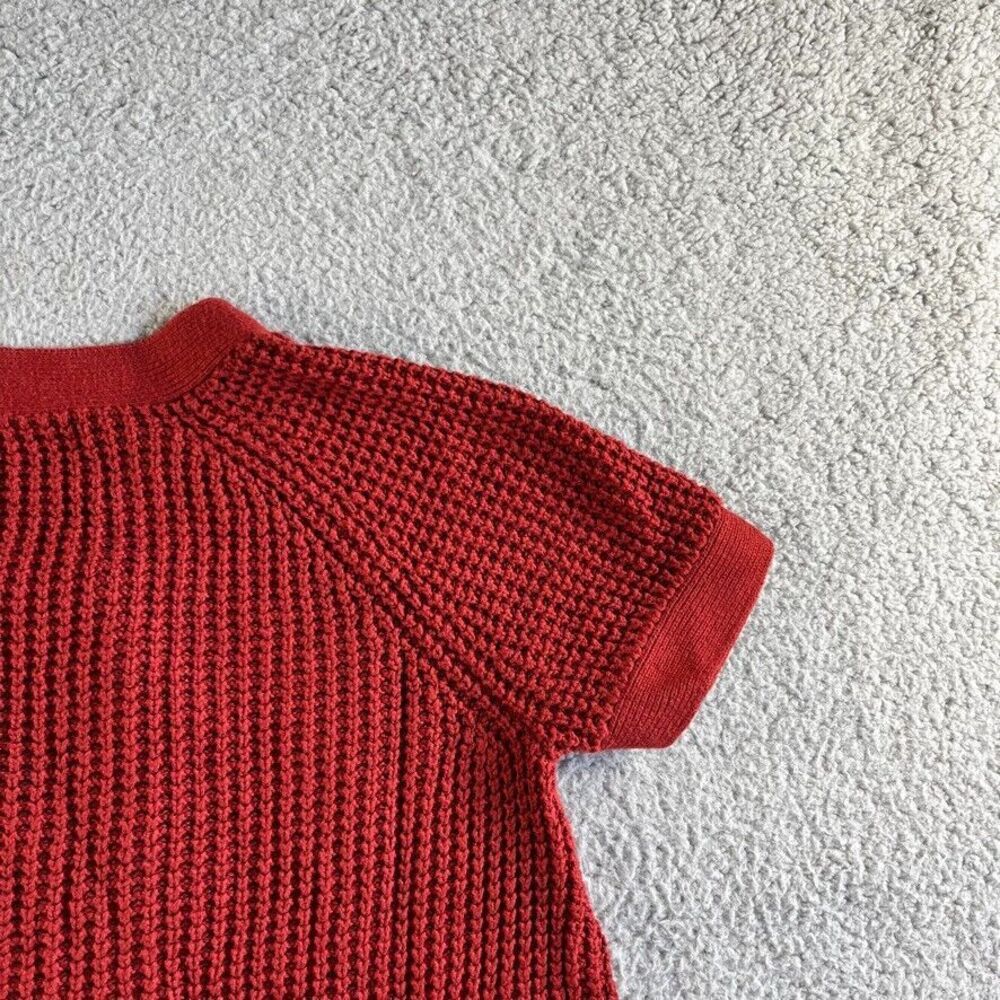 NEW‎ Banana Republic Cardigan Sweater Womens Small Red Angora Blend Chunky - Picture 11 of 16